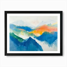 Abstract Mountain Painting 5 Art Print