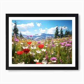 Meadow With Wildflowers Art Print