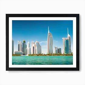 Dubai Skyline Gulf Luxury Skylines Looks Amazing In The Future 1 Art Print