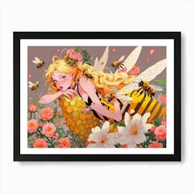 Bee Girl 1 Art Print