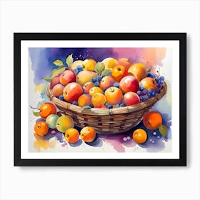 Basket Of Fruit 2 Art Print