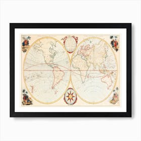 Bowles's New Pocket Map Of The World Art Print