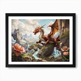 Dragon In The Mountains Art Print