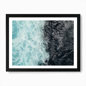 Aerial View Of Ocean Waves Art Print