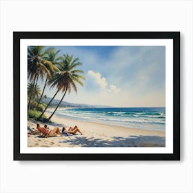 Sun Palms Ocean Beach  Art Print