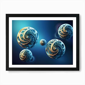 Abstract Spheres 1 Art Print