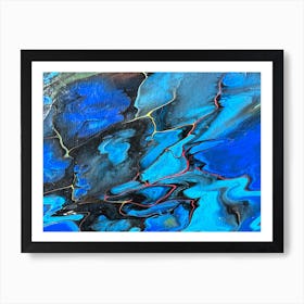 Abstract Blue Painting 1 Art Print