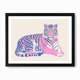 Relaxing Tiger 4 Art Print