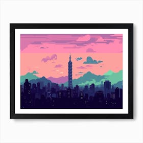 Taipei Skyline Art Print
