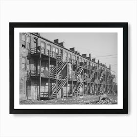 Back Of Apartment House Rented To African Americans, Chicago, Illinois By Russell Lee Art Print