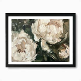 White Peonies 2 Art Print