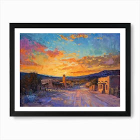 Western Sunset Landscapes Santa Fe New Mexico 2 Art Print