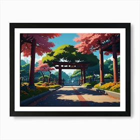 Japanese Garden Art Print