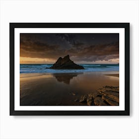 Night Sky At The Beach Art Print