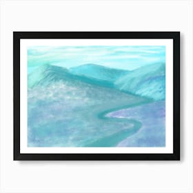 Landscape With A Road In The Blue Mountains Art Print