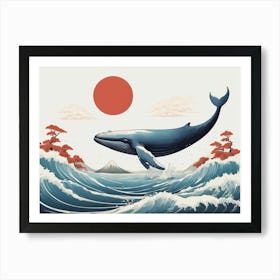 Whale In The Sea Art Print