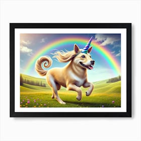 Magical Unicorn-Dog Art Print