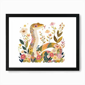 Little Floral Cobra 6 Art Print