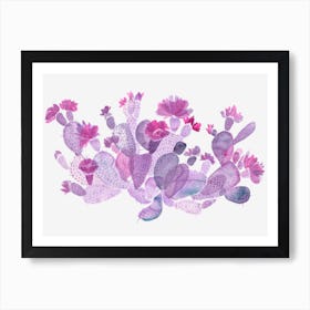 Purple Cactus Art Print