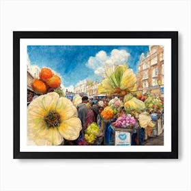 Columbia Road Flower Market Spring Art Print