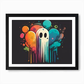 Ghost halloween painitng 01 Art Print