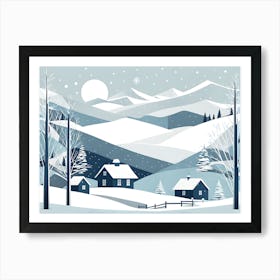 Christmas snow 8 vector art Art Print