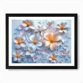 3d Paper Flowers 8 Poster