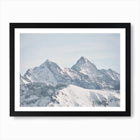 Snowy Blue Mountains Art Print