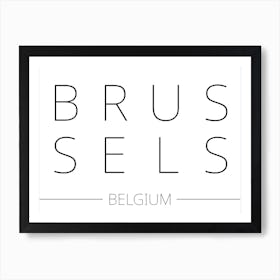 Brussels Belgium Typography City Country Word Art Print