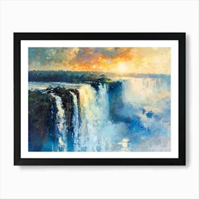 Sunset At Victoria Falls 2 Art Print