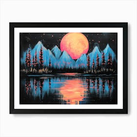 Moonlight Painting Poster