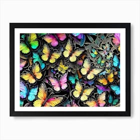 Colorful Butterflies 9 Art Print