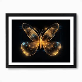 Golden Butterfly 64 Art Print