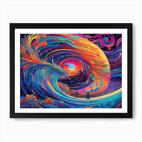 Psychedelic Wave Art Print