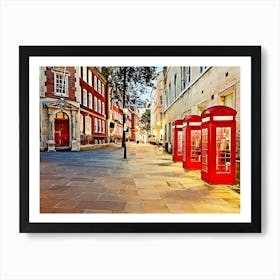 Red Telephone Booths In Covent Garden Art Print