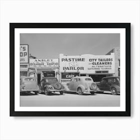 Shops On The Main Street Of The Oil Boom Town, Hobbs, New Mexico By Russell Lee Art Print