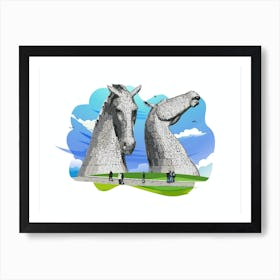 Kelpies, Scotland Art Print