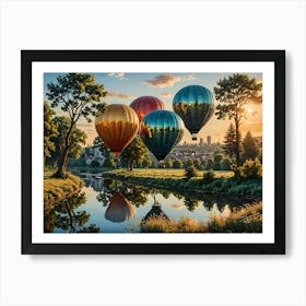 Balloons Going Up Art Print