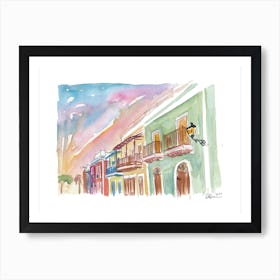 San Juan Puerto Rico Colonial Street Scene Art Print