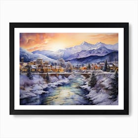 Winter In The Mountains Art Print