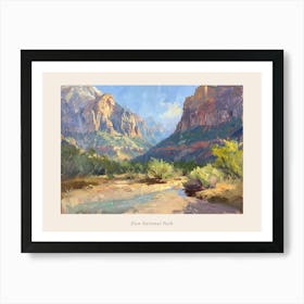 Western Landscapes Zion National Park Utah 2 Poster Art Print