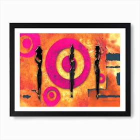 Tribal African Art Illustration In Painting Style 096 Art Print