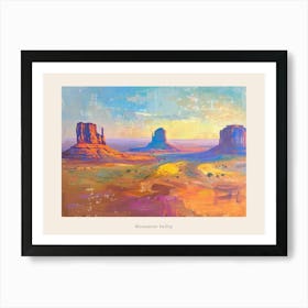 Western Sunset Landscapes Monument Valley Arizona 3 Poster Art Print