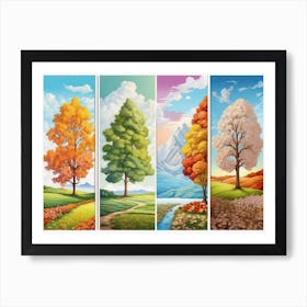 Autumn Banners Set 1 Art Print