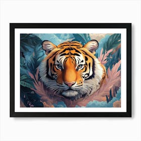 Fantasy Illustration Of A Wild Animal Leopard Painting Poster