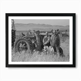 Fsa (Farm Security Administration) Cooperative Tractor And Mormon Farmer Members, Box Elder County, Utah By Art Print