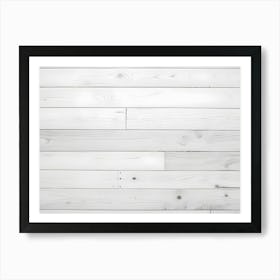 White Painted Wood Planks Background Affiche