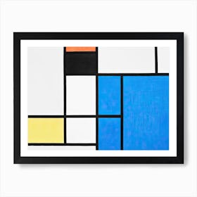 Composition Background, Cubism Art, Piet Mondrian Art Print