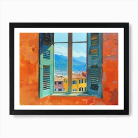 Genoa From The Window View Painting 3 Art Print