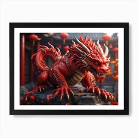 Chinese Red Dragon 6 Art Print